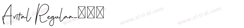 Avital Regular字体转换